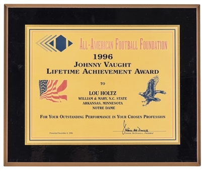 1996 Lou Holtz Johnny Vaught Lifetime Achievement Award Presented By All- American Football Foundation (Holtz LOA)